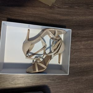 Neiman Marcus Beige Sandel Heels 8.5